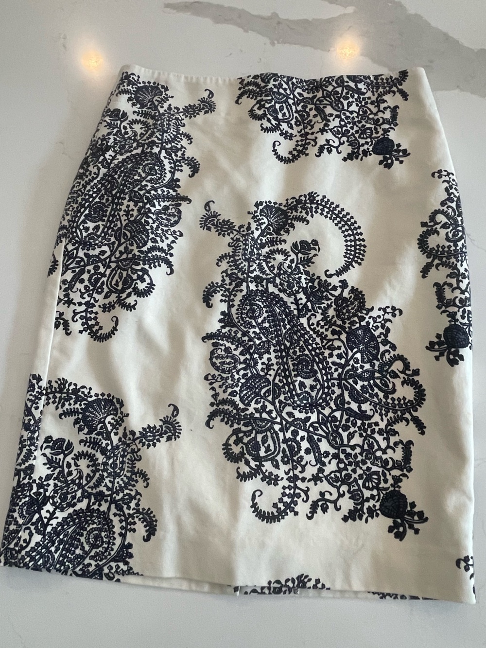 LOFT Classy Pencil Skirt with Paisley Motif